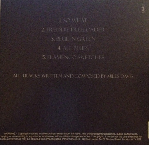 Miles Davis : Kind Of Blue (CD, Album, RE)