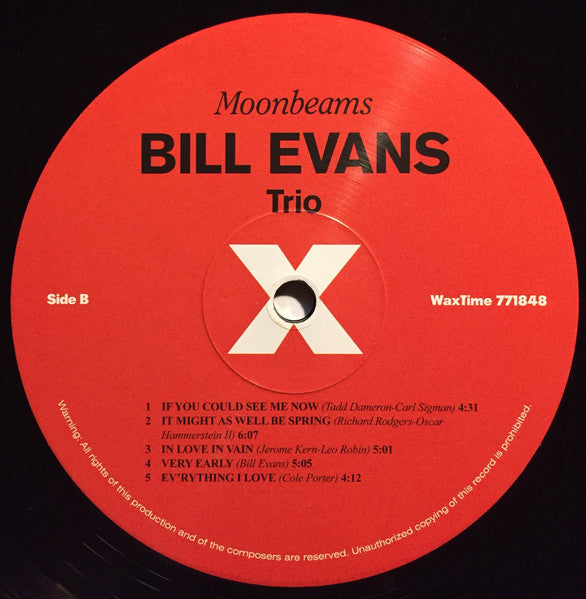 The Bill Evans Trio : Moon Beams (LP, Album, Ltd, RE, RM, 180)