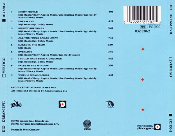 Dio (2) : Dream Evil (CD, Album, RE, PMD)