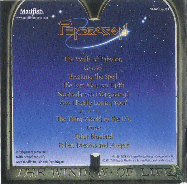 Pendragon (3) : The Window Of Life (CD, Album, RE, RM)