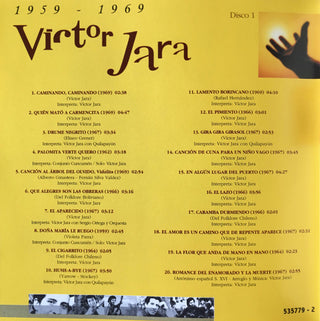 Victor Jara : 1959-1969 (2xCD, Comp, RM)
