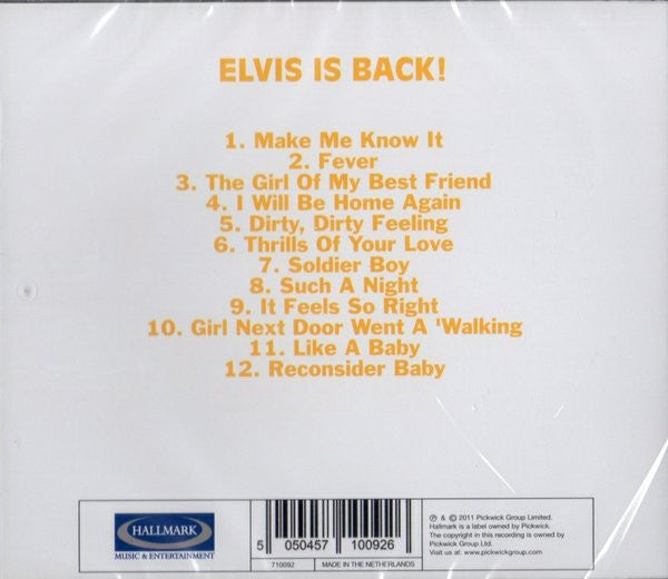 Elvis Presley : Elvis Is Back! (CD, Album, RE)