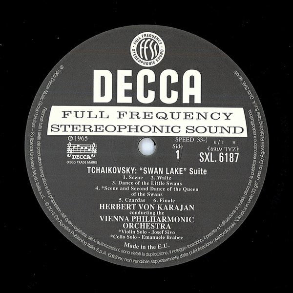 Tchaikovsky*, Karajan* : Vienna Philharmonic Orchestra* : Swan Lake & Sleeping Beauty Suites (LP, Album, RE)