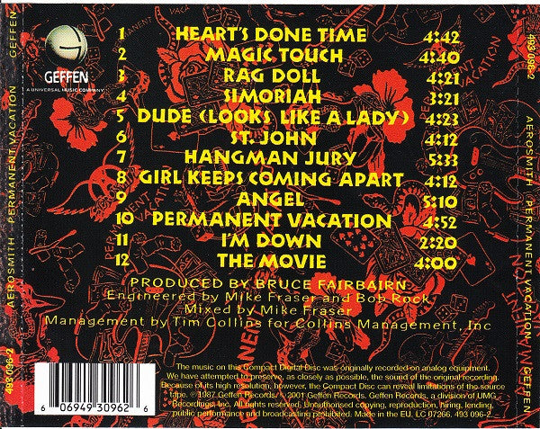 Aerosmith : Permanent Vacation (CD, Album, RE, RP)