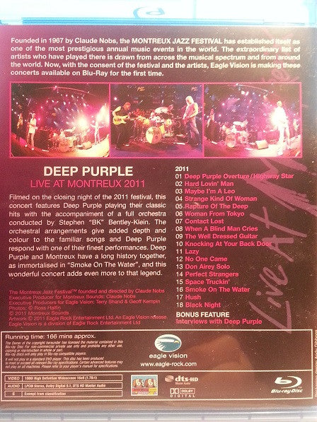 Deep Purple : Live At Montreux 2006 - They All Came Down To Montreux / Live At Montreux 2011 (Blu-ray, RE, Multichannel + Blu-ray, RE, Multichan)