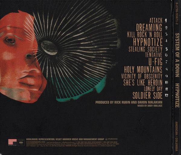 System Of A Down : Hypnotize (CD, Album, Dig)