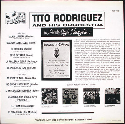 Tito Rodriguez & His Orchestra : In Puerto Azul, Venezuela (LP, Album, RE)