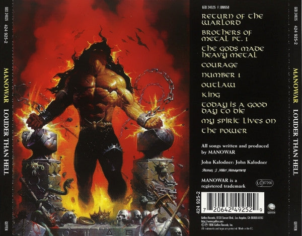 Manowar : Louder Than Hell (CD, Album, RE)