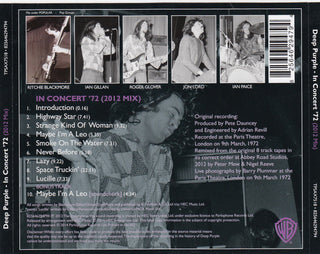Deep Purple : In Concert '72 (CD, Album, RE, 201)