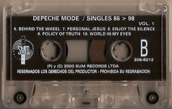Depeche Mode : The Singles 86>98 (2xCass, Comp, RE, RM)