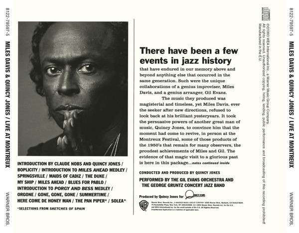 Miles Davis & Quincy Jones : Live At Montreux (CD, Album, Ltd, RE, RM)