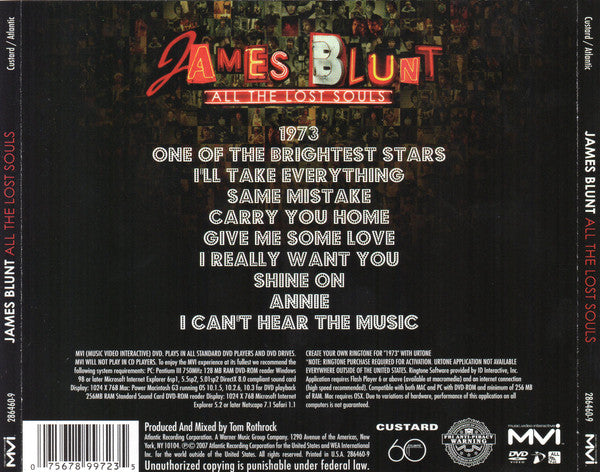 James Blunt : All The Lost Souls (DVD-V, MVI + CD, Album, Bon)