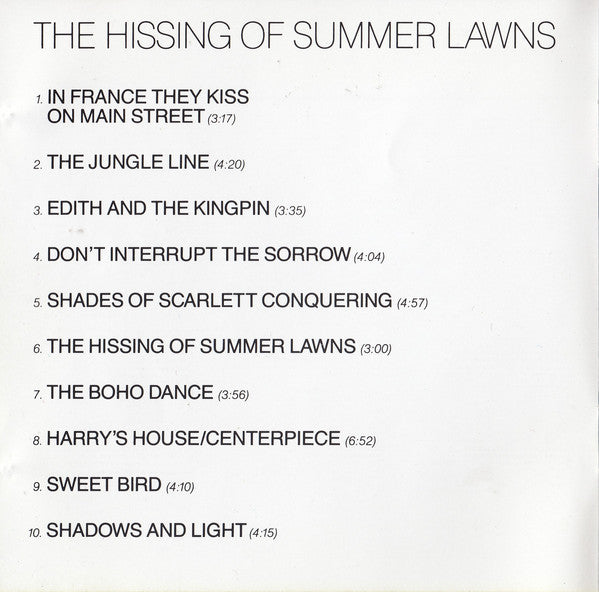 Joni Mitchell : The Hissing Of Summer Lawns (CD, Album, RE)