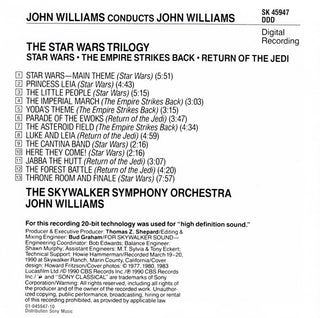 John Williams (4) Conducts John Williams (4) : The Star Wars Trilogy (Star Wars / The Empire Strikes Back / Return Of The Jedi) (CD, Album, RE, Lim)