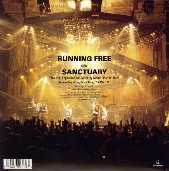 Iron Maiden : Running Free (7", Single, RE)