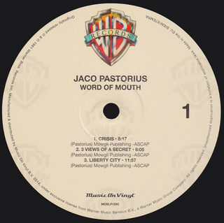 Jaco Pastorius : Word Of Mouth (LP, Album, RE, 180)