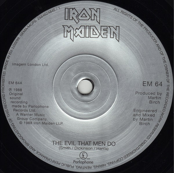 Iron Maiden : The Evil That Men Do (7", Single, RE)