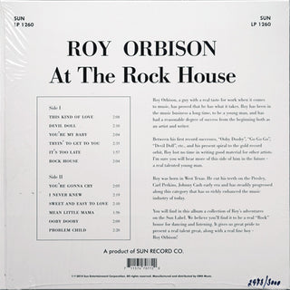 Roy Orbison : At The Rock House (LP, Album, RSD, Mono, Ltd, Num, RE, Sil)