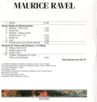 Maurice Ravel : Boléro (CD, Comp)