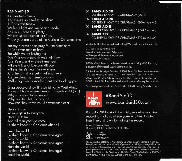 Band Aid 30 : Do They Know It's Christmas? (2014) (CD, Single)