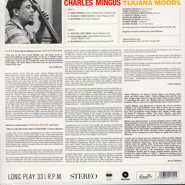 Charles Mingus : Tijuana Moods (LP, Album, Dlx, RE, RM, S/Edition, 180)