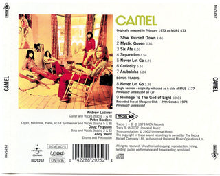 Camel : Camel (CD, Album, RE, RM, RP)