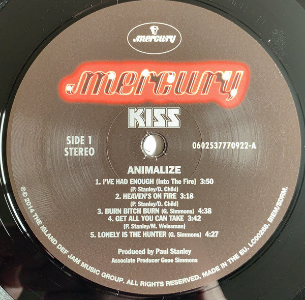 Kiss : Animalize (LP, Album, Ltd, RE, 180)