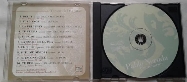 Edgardo Suárez / Pablo Neruda : Centenario: Los Versos Del Capitan (CD, Album)