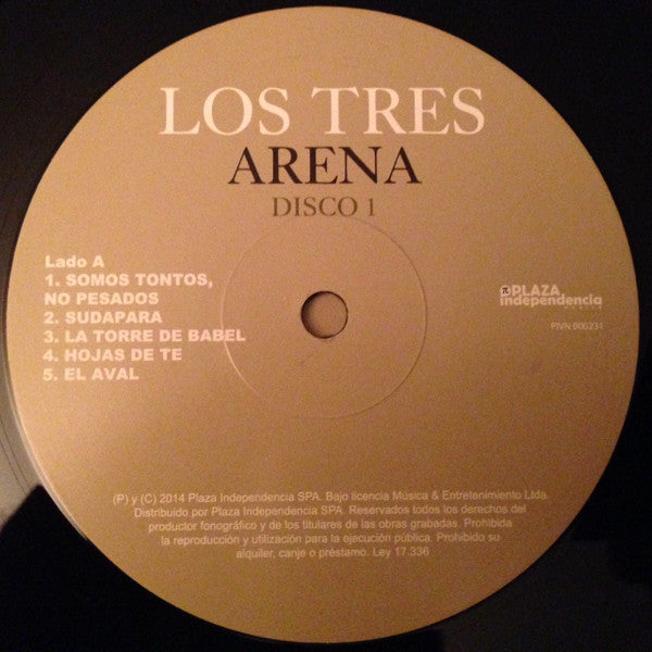 Los Tres (2) : Arena (3xLP, Album, Liv)