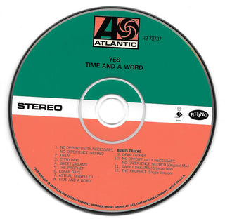 Yes : Time And A Word (CD, Album, RE, RM)