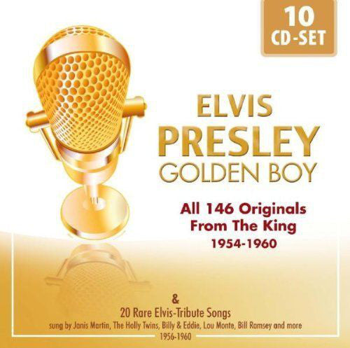 Elvis Presley : Golden Boy  (All 146 Originals From The King 1954-1960 & 20 Rare Elvis-Tribute Songs) (10xCD, Comp, Mono + Box)