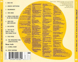 Jethro Tull : Too Old To Rock 'N' Roll: Too Young To Die! (CD, Album, RE, RM, RP)