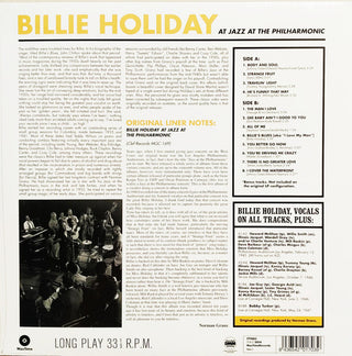 Billie Holiday : At Jazz At The Philharmonic (LP, Album, Ltd, RE, RM, 180)