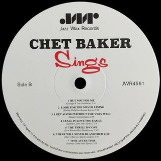 Chet Baker : Chet Baker Sings (LP, Album, Mono, RE, RM, 180)