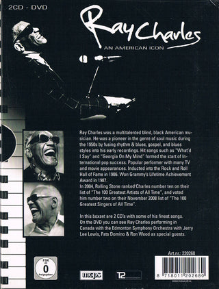 Ray Charles : An American Icon (2xCD, Comp, RE, RM + DVD-V, PAL, Zon + Box, Har)