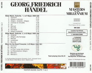 Georg Friedrich Händel : Water Music Suite 1 & 2 (CD, Comp)