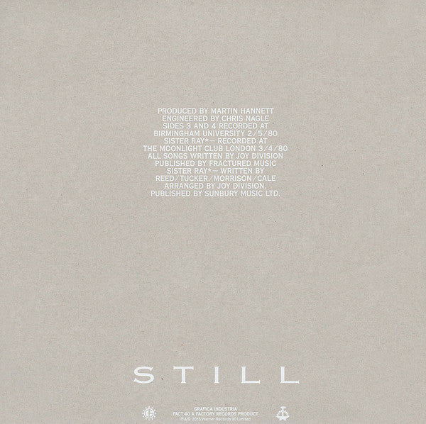 Joy Division : Still (2xLP, Album, RE, RM, 180)