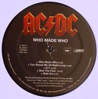 AC/DC : Who Made Who (LP, Album, Comp, RE, RM, 180)