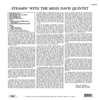 The Miles Davis Quintet : Steamin' With The Miles Davis Quintet (LP, Album, RE, 180)