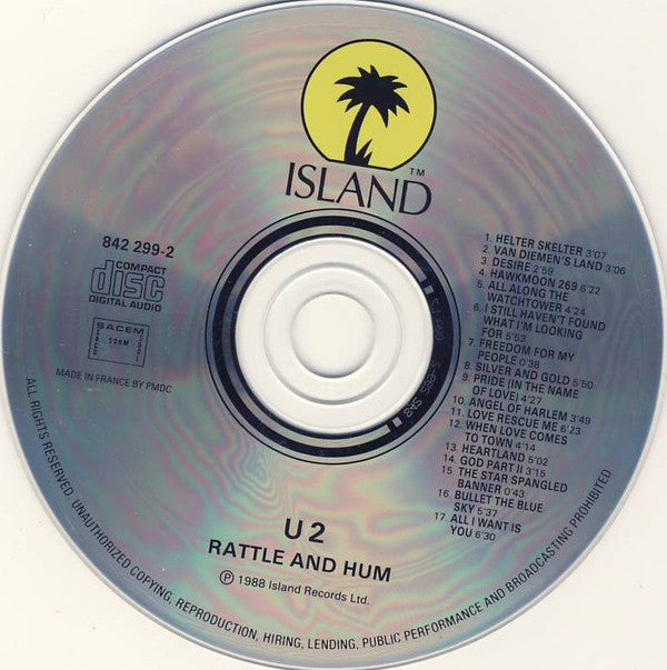 U2 : Rattle And Hum (CD, Album, RE)