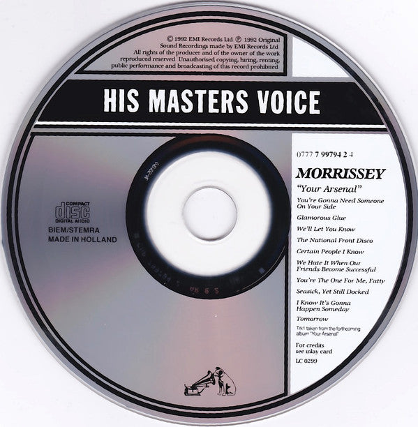 Morrissey : Your Arsenal (CD, Album, RP)