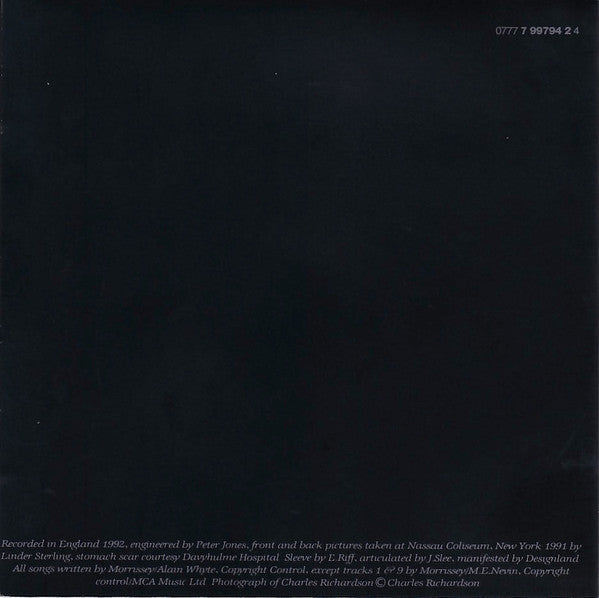 Morrissey : Your Arsenal (CD, Album, RP)