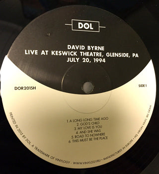 David Byrne : Live At The Keswick Theatre, Glenside PA - July 20,1994 (LP, Unofficial, 180)