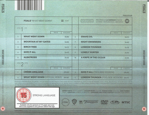 Foals : What Went Down (CD, Album + DVD-V, NTSC + Dlx)