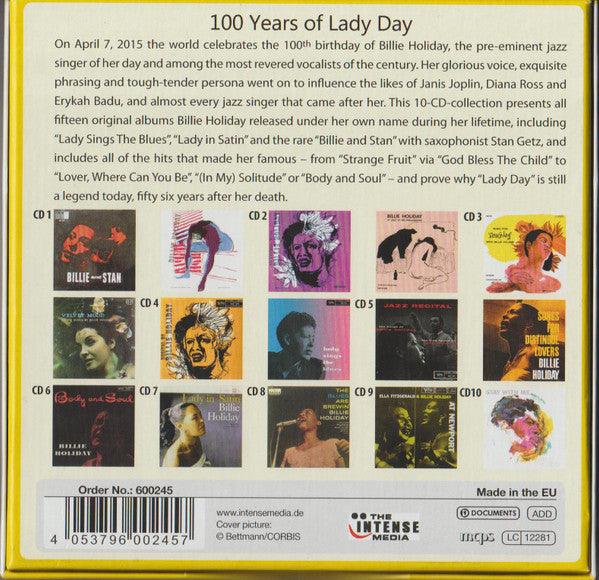 Billie Holiday : 100 Years Of Lady Day (10xCD + Box, Comp)