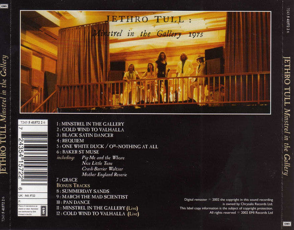 Jethro Tull : Minstrel In The Gallery (CD, Album, RE, RM)