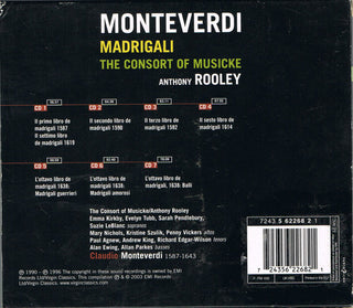 Claudio Monteverdi - The Consort Of Musicke / Anthony Rooley : Madrigali (4xCD, Album + Box + 3xCD, Album + Box)