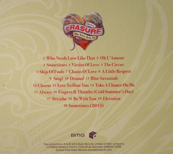 Erasure : Always (The Very Best Of Erasure) (CD, Comp)