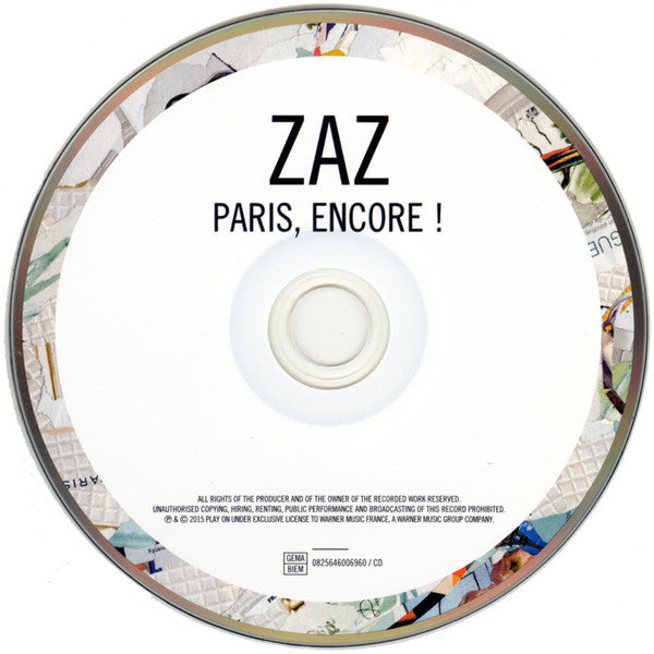 Zaz : Paris, Encore ! (CD, Album + DVD-V, NTSC)