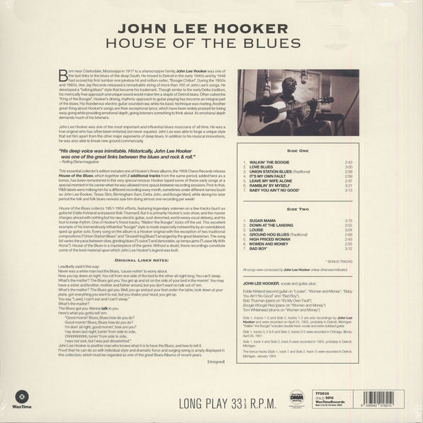 John Lee Hooker : House Of The Blues (LP, Album, Ltd, RE, RM, 180)